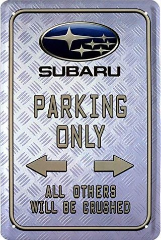 Cartel Metálico Parking Subaru