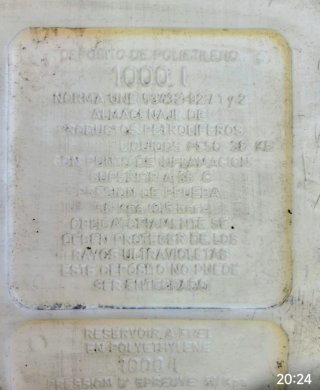 Depósito Gasoil Ruth 1000L homologado