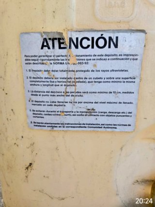 Depósito Gasoil Ruth 1000L homologado
