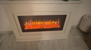 Chimenea Eléctrica Decorativa Blanca