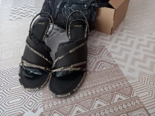 Sandalias Mango Tiras Animal Print