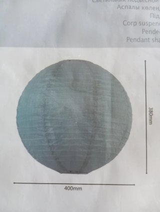 Lámpara colgante de papel verde azulado