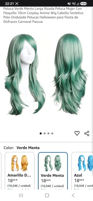 Peluca NEW FASHION verde