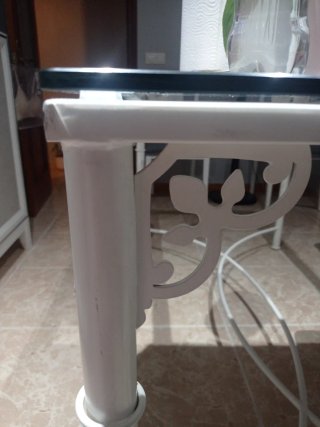 Mesa y 4 Sillas Comedor Cristal biselado