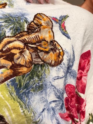 Maglia Derhy vintage perline stile jungle Y2K