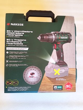Taladro Parkside 20V + Batería 2Ah + Cargador