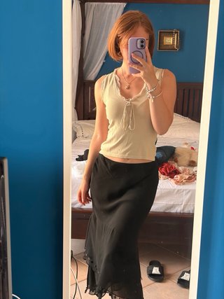 Gonna Derhy nera elegante vintage
