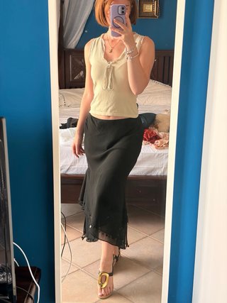 Gonna Derhy nera elegante vintage