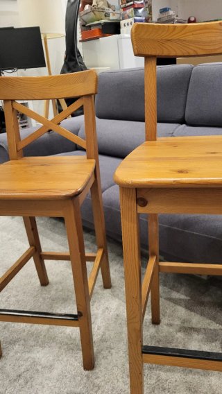 Sillas altas IKEA Ingolf madera (2+2)