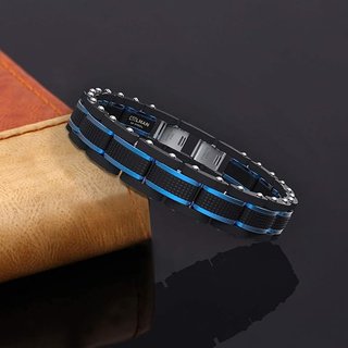 Pulsera Coolman Hombre Negra y Azul