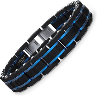 Pulsera Coolman Hombre Negra y Azul