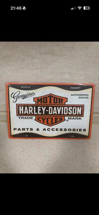 Cartel Metálico Harley Davidson Parts &Accessories