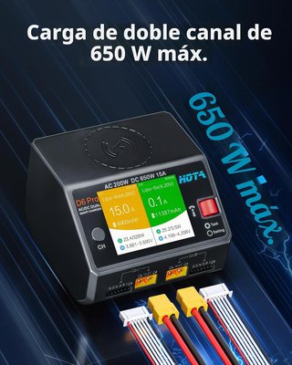 HOTA D6 Pro Cargador Baterías Dual AC/DC