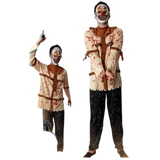 Disfraz Payaso Loco Talla Única S/M con Mascara