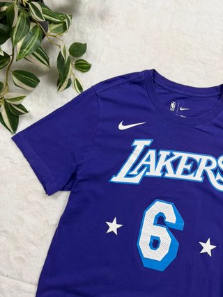 Nike Los Angeles Lakers Purple T Shirt Number 6