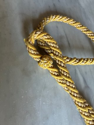 Coppia corde dorate per drappeggio