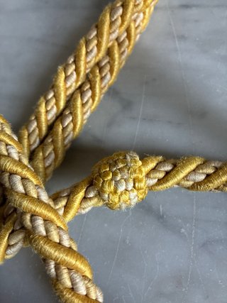 Coppia corde dorate per drappeggio