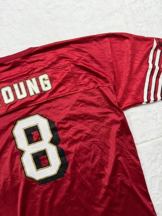 Vintage Red American Football Jersey Number 8