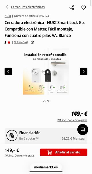 Cerradura Inteligente NUKI Smart Lock Go