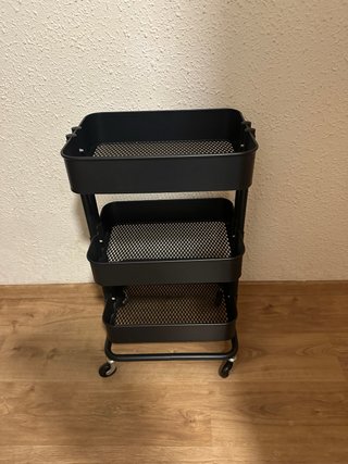 Carrito auxiliar IKEA RÅSKOG Negro