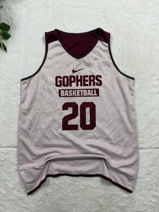 Nike Gophers Basketball White Maroon Jersey