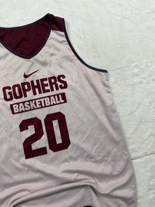 Nike Gophers Basketball White Maroon Jersey