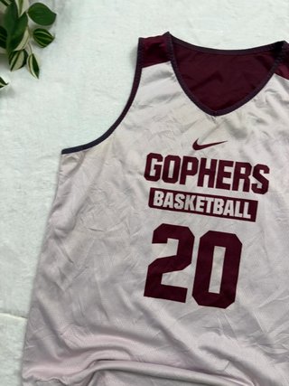 Nike Gophers Basketball White Maroon Jersey