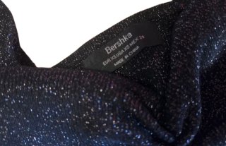 Top fiesta tirantes negro brillo