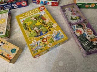 Puzzles y Domino Superhéroes y Animales