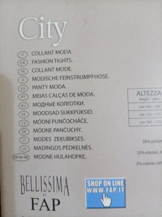 Collant Bellissima City XS/S