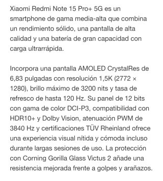 Xiaomi Redmi 15 Pro+ 5G Marrón Dorado
