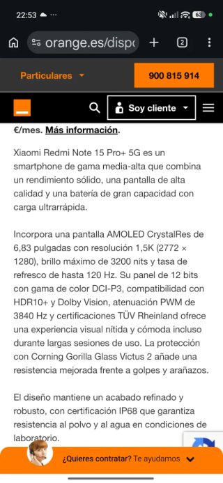 Xiaomi Redmi 15 Pro+ 5G Marrón Dorado