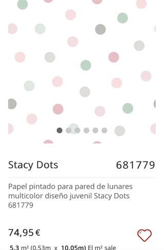 Papel pintado infantil lunares