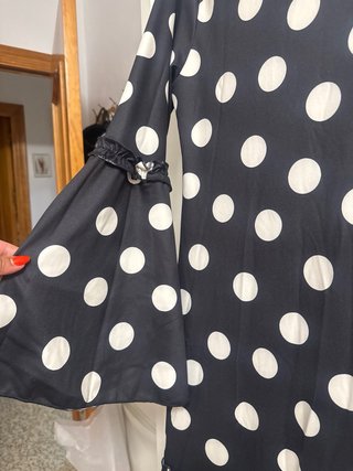 Traje Flamenca Lunares Blanco Negro