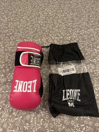 Guantes de boxeo Leone rosas