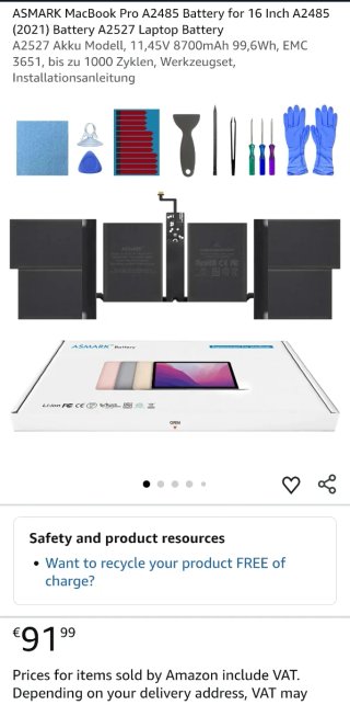 Batería ASMARK para MacBook