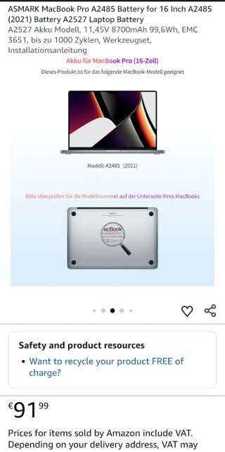 Batería ASMARK para MacBook