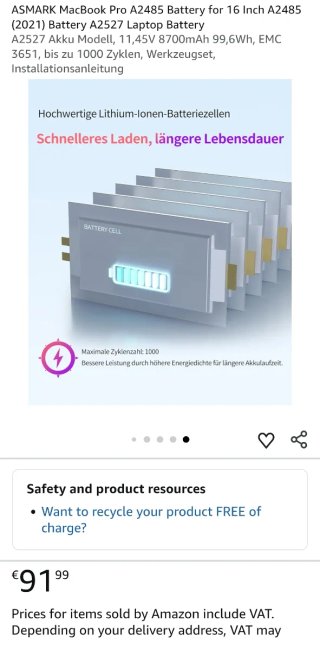 Batería ASMARK para MacBook