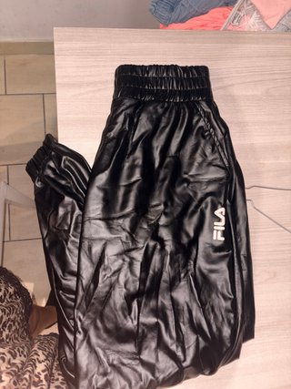 Pantaloni Fila pelle neri