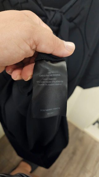 Vestido Carolina Herrera Negro Talla Única
