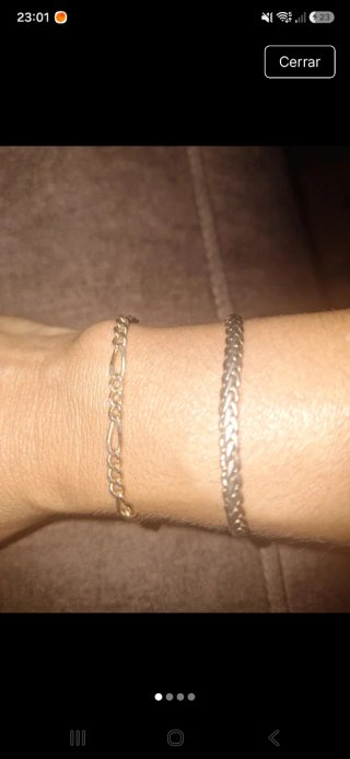 2 Pulsera Figaro y Trenzada