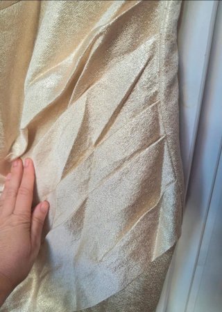 Vestido d lurex corto dorado CHARO AZKONA