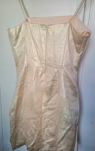 Vestido d lurex corto dorado CHARO AZKONA