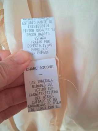 Vestido d lurex corto dorado CHARO AZKONA