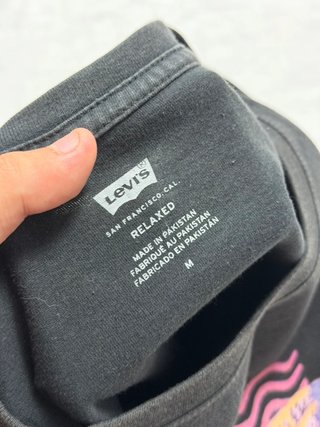 Levi’s Black Graphic T Shirt Vintage Print Casual