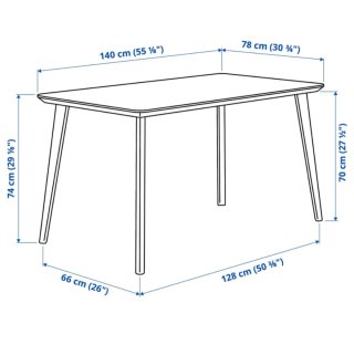 Mesa Lisabo Ikea Madera Clara