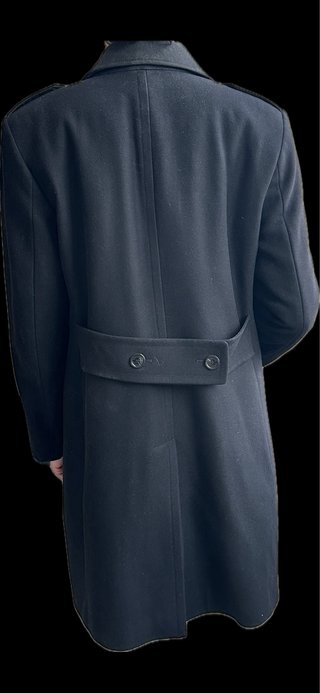 Cappotto Burberry lana uomo blu navy