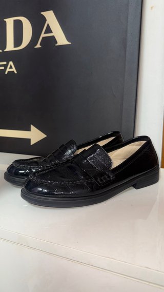 Mocasines Mascaró charol lujo negro talla 41