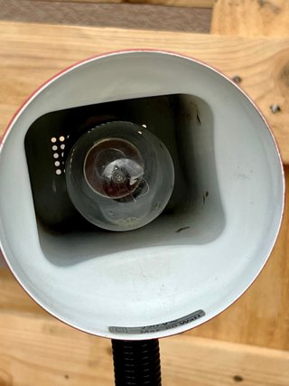 Lampada da Tavolo Vintage Veneta Lumi 1970 Rossa