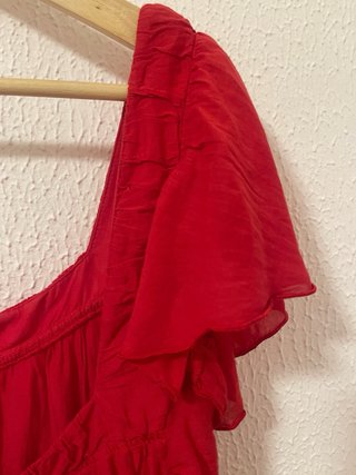 Blusa Zara volantes hombros descubiertos